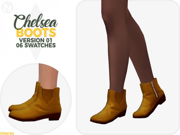  The Sims Resource: Chelsea Boots V1 by Nords