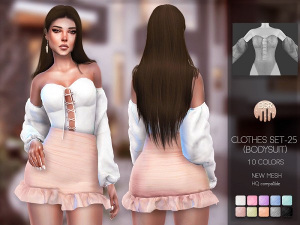  The Sims Resource: Clothes SET 25 Bodysuit by busra tr