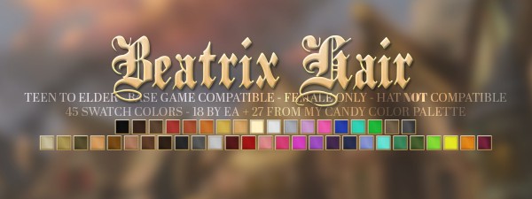  Candy Sims 4: Beatrix hair