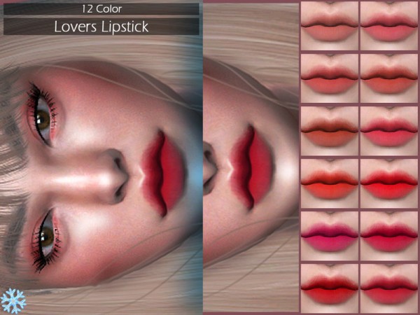  The Sims Resource: Lovers Lipstick by Lisaminicatsims