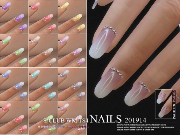  The Sims Resource: Nails 201914 by S Club