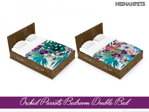  The Sims Resource: Orchid Parrots Bedroom Collection by neinahpets