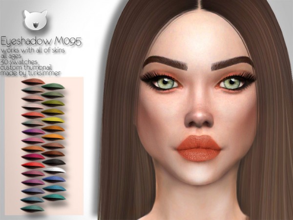  The Sims Resource: Eyeshadow M095 by turksimmer