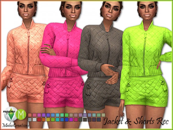  The Sims Resource: Jacket and Shorts Recolored by MahoCreations