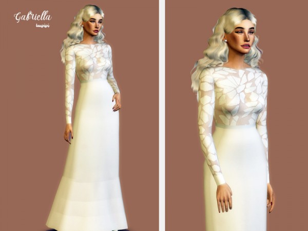  The Sims Resource: Gabriella dress by laupipi