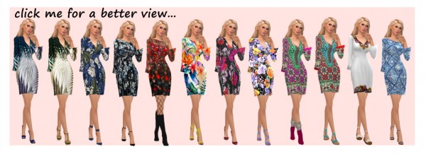  Sims 4 Sue: Slyds flared sleeve dress