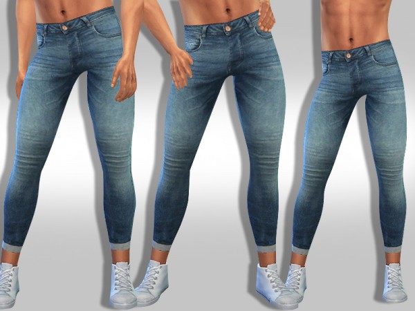 The Sims Resource: Men Low Rise Skinny Fit Jeans by Saliwa • Sims 4 ...