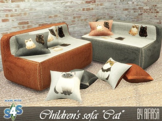  Aifirsa Sims: Sofa and pillows for the nursery Cat