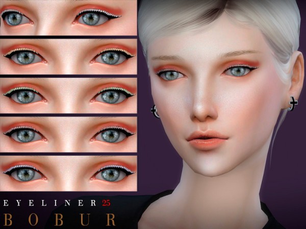  The Sims Resource: Eyeliner 25 by Bobur