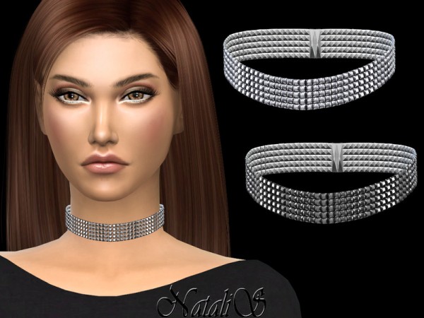  The Sims Resource: Wide crystals choker by NataliS