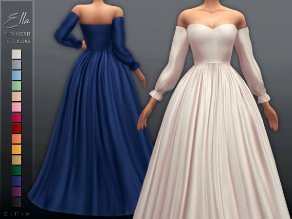  The Sims Resource: Ella Gown by Sifix