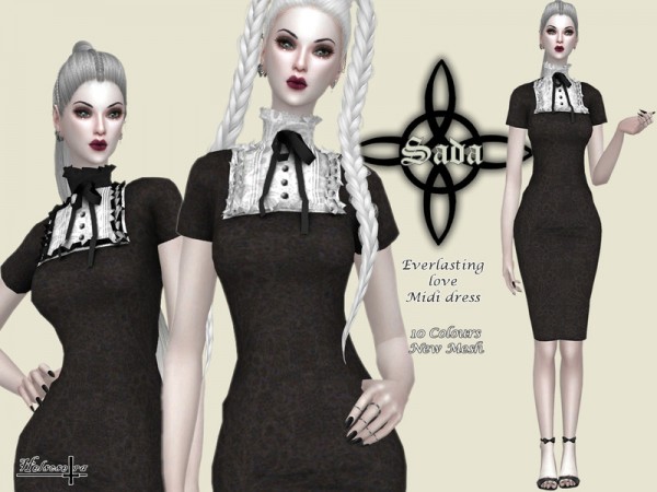  The Sims Resource: SADA   Everlasting Love Midi Dress by Helsoseira