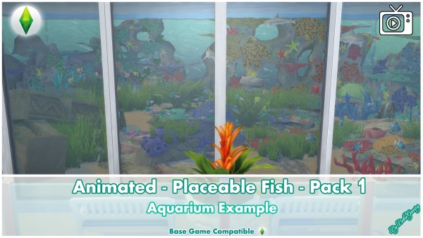  Mod The Sims: Animated   Placeable Fish   Pack 1 by Bakie