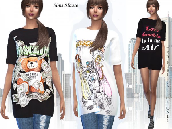 The Sims Resource Womens T Shirt By Sims House • Sims 4 Downloads