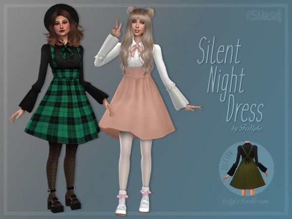  The Sims Resource: Silent Night Dress by Trillyke