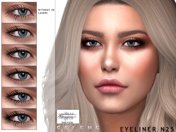  The Sims Resource: Eyeliner N25 by Seleng