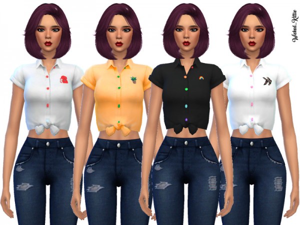  The Sims Resource: Fun Tied Tees by Wicked Kittie