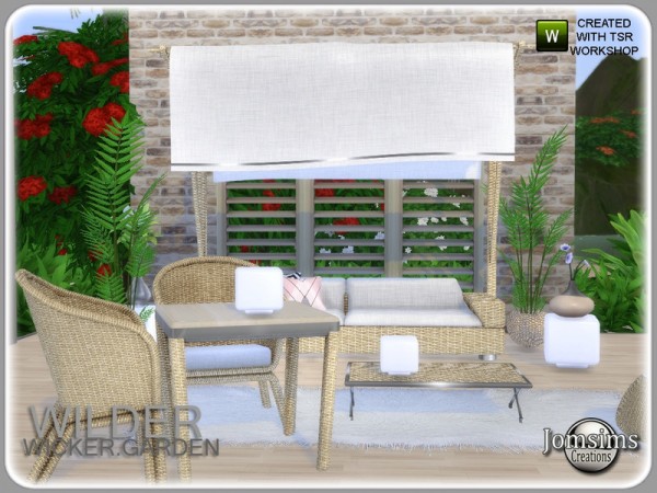  The Sims Resource: Wilder wicker garden set by jomsims