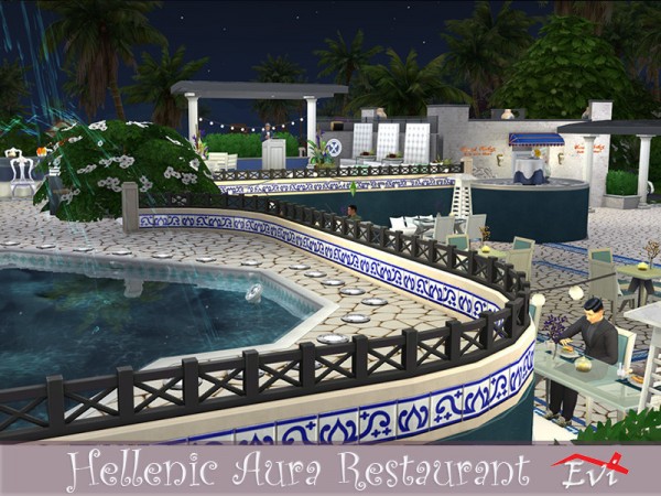  The Sims Resource: Hellenic aura restaurant by evi