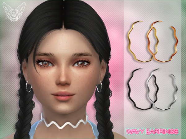  Giulietta Sims: Wavy Hoop Earrings For Kids