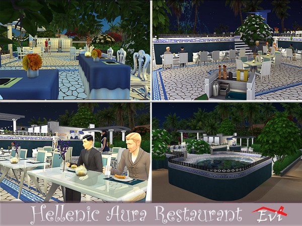  The Sims Resource: Hellenic aura restaurant by evi