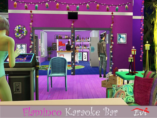  The Sims Resource: Flamingo Karaoke Bar by evi
