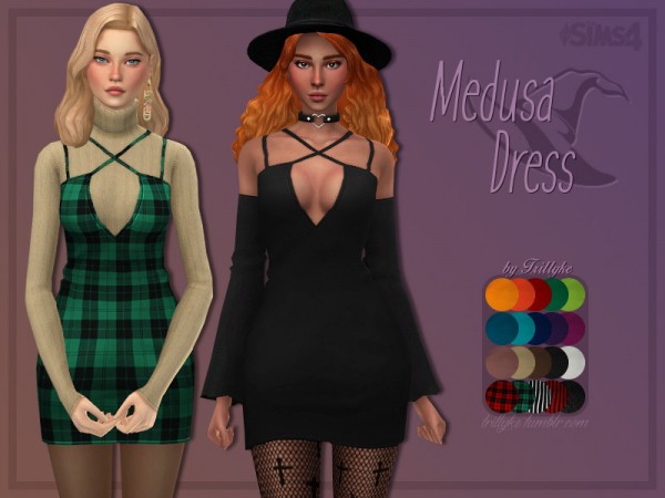  The Sims Resource: Medusa Dress by Trillyke