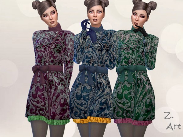  The Sims Resource: Autumn 19 01 dress by Zuckerschnute20