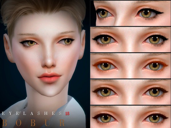  The Sims Resource: Eyelashes 18 by Bobur3