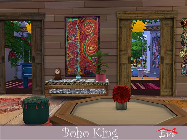  The Sims Resource: Boho king house by evi