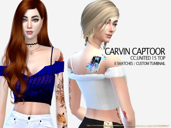  The Sims Resource: United 15 top by carvin captoor