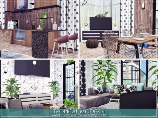  The Sims Resource: Tropical Modern house by MychQQQ