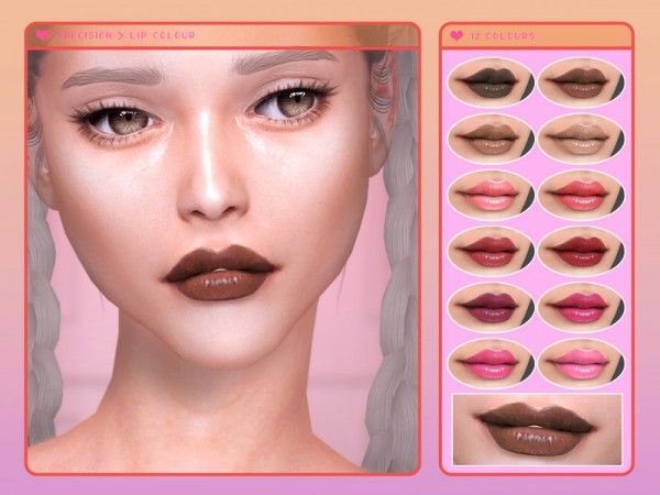  The Sims Resource: Precision Lip Colour by Screaming Mustard