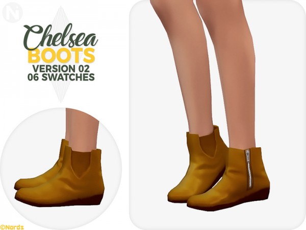  The Sims Resource: Chelsea Boots V2 by Nords