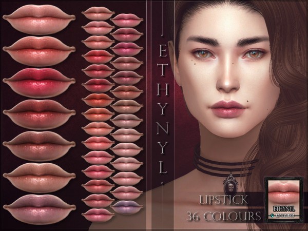  The Sims Resource: Ethynyl Lipstick by RemusSirion