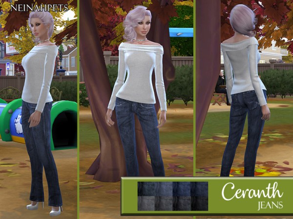  The Sims Resource: Ceranth Jeans by neinahpets
