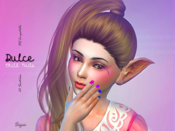  The Sims Resource: Dulce Child Nails by Suzue