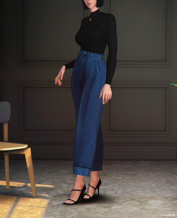  MMSIMS: Wide roll up jeans