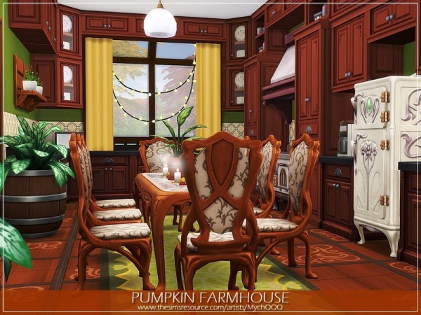  The Sims Resource: Pumpkin Farmhouse by MychQQQ