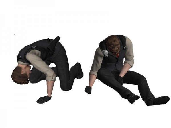  The Sims Resource: RayGun Pose Injured by rayw05771