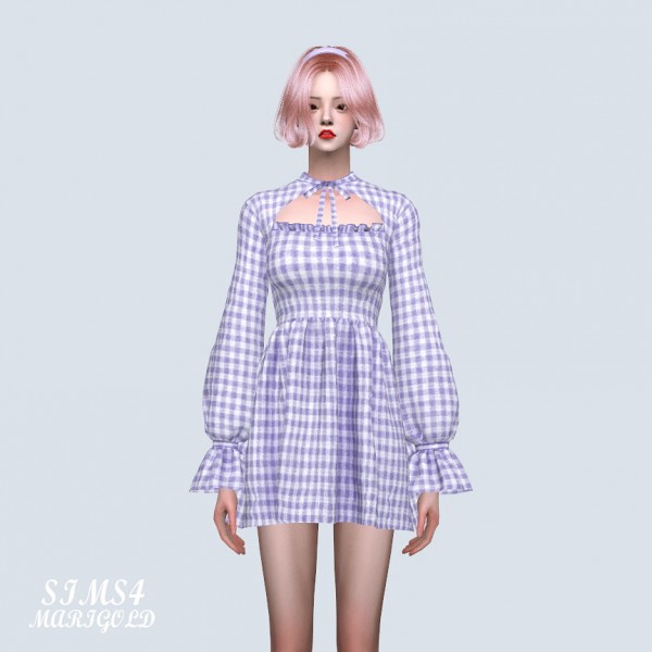  SIMS4 Marigold: Lilac Mini Dress