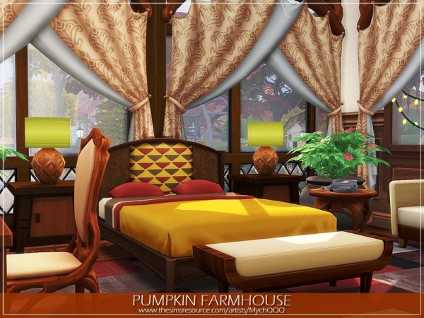  The Sims Resource: Pumpkin Farmhouse by MychQQQ