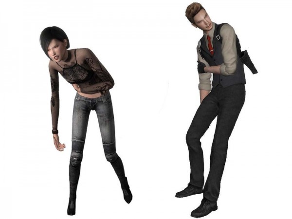  The Sims Resource: RayGun Pose Injured by rayw05771