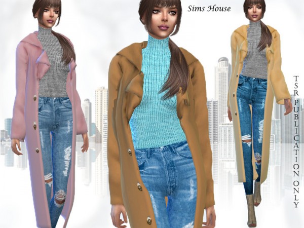  The Sims Resource: Long women coat by Sims House