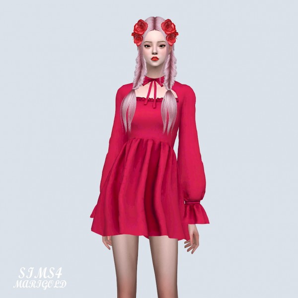  SIMS4 Marigold: Lilac Mini Dress