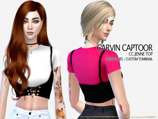 The Sims Resource: Jenne Top by carvin captoor
