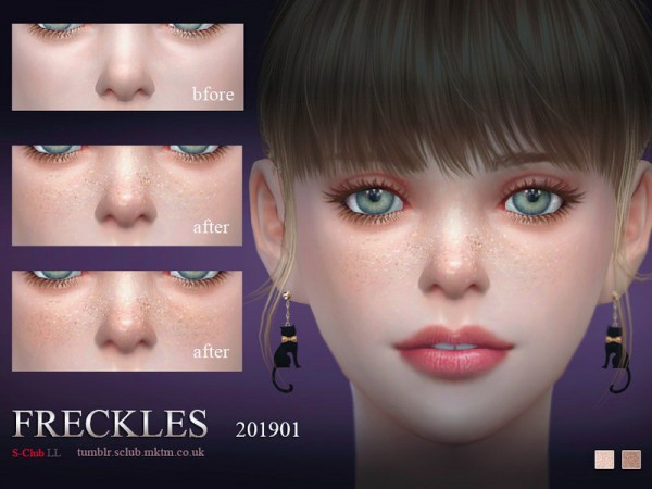  The Sims Resource: Freckles 201901 by S Club