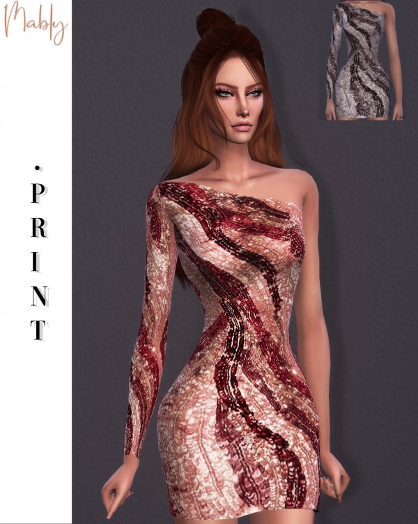  Mably Store: Print Dress