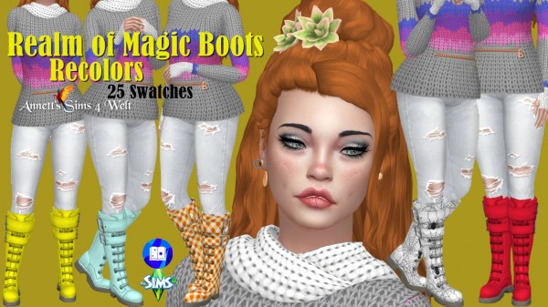 Annett`s Sims 4 Welt: Realm of Magic Boots   Recolors