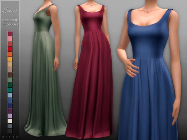  The Sims Resource: Hannah Dress by Sifix